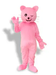 Прямая продажа с фабрики специальная розовая игрушечная кошка талисман костюм для взрослых на Хеллоуин День Рождения мультфильм одежда