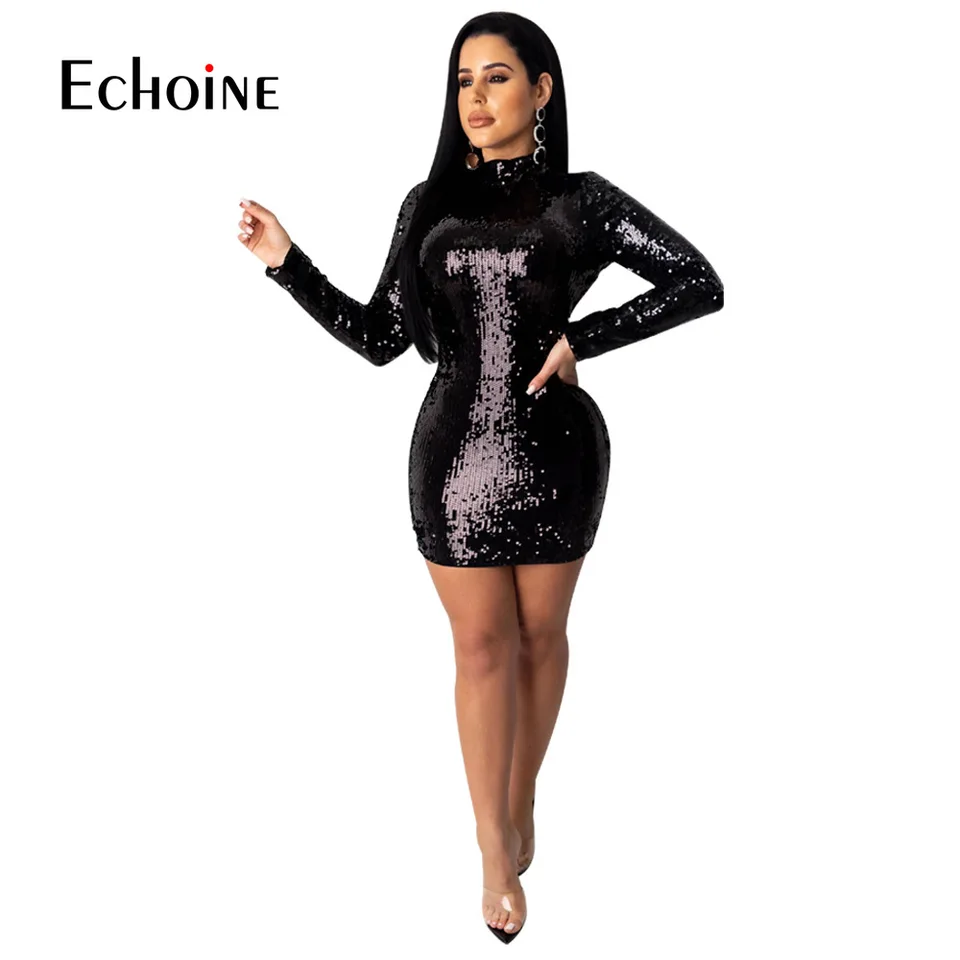 long sleeve tight mini dress