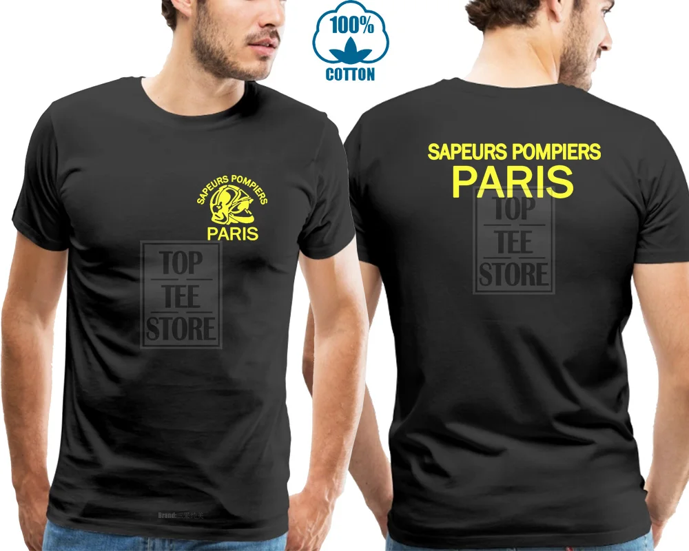 Новое поступление 2018 Мужская футболка новинка вдохновленная Sapeurs Pompiers Париж