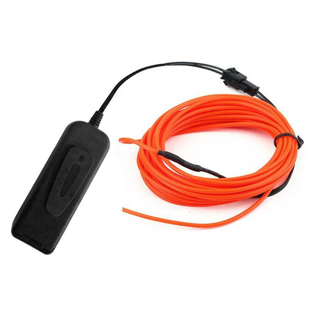 orange EL Wire Неоновые RGB цветные огни Светодиодный Набор фигурок инновационные огни для одежды can CSV - Испускаемый цвет: orange