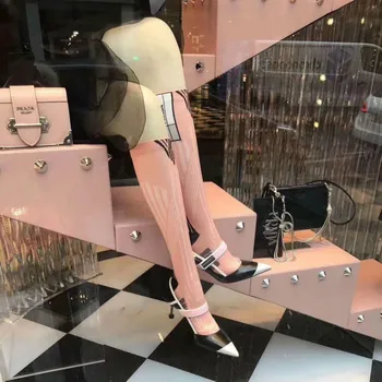 

1 Pair Autumn Women's Printing Letter Cotton Socks Stockings Thigh Sexy Stripe Luxury Long About Knee Socks High Quality