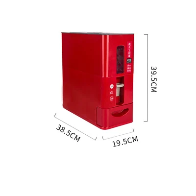 Измеряемая герметичная коробка для хранения риса зерновые зерна бобы мука пищевые пластиковые контейнеры банки влагостойкие Ведра Кухонные товары - Цвет: Red(S)