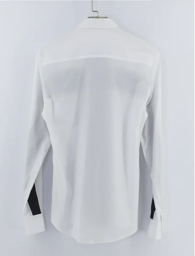 S-6XL! новая мужская одежда GD Hair Stylist модная британская деловая рубашка с цветными блоками Большие размеры костюмы