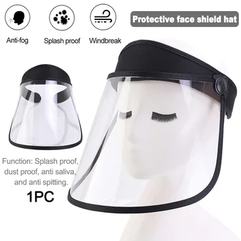 

Protective Face Shield Hat Daily Smoggy Weather Full Cover Unisex Anti Saliva Prevent Splash Windproof Transparent Outdoor