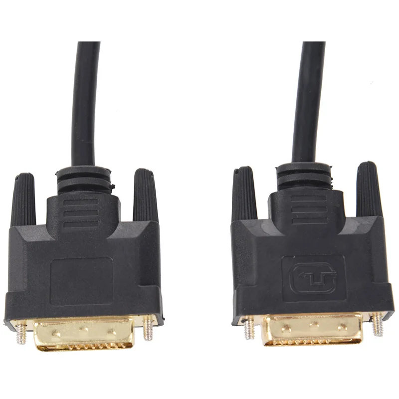 DVI-D-кабель для монитора, DVI-D Dual Link, 2x DVI-D выпуклый, 1,8 м, черный