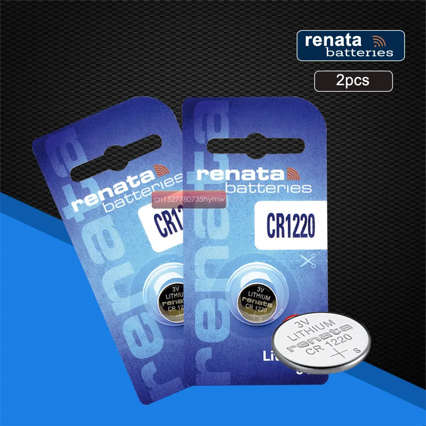 2 шт. renata литиевая батарея CR1220 3 в % 100 оригинальный бренд 1220 | Электроника