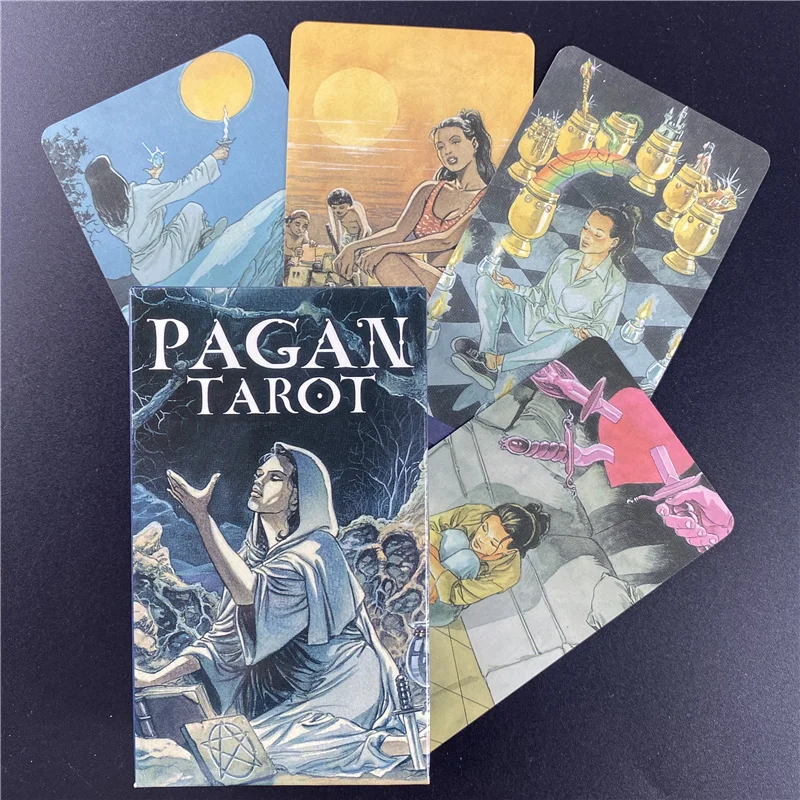 New Pagan Tarot Oracle Cards Guidance Divination Fate Board Game Game Deck E-Guidebook thoth tarot cards guidance divination fate tarot deck board game 78 cards sets