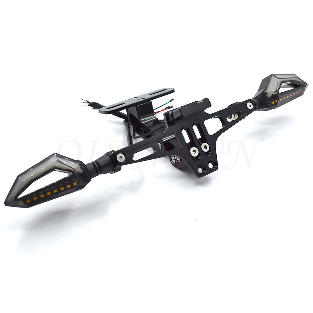 Лаванда Универсальный Мотоцикл Регулируемый Кронштейн номерного знака с Светодиодный индикатор для Yamaha FZR400RR FZR600 FZR600R FZR750R FZR1000 XJ6 - Цвет: Лаванда