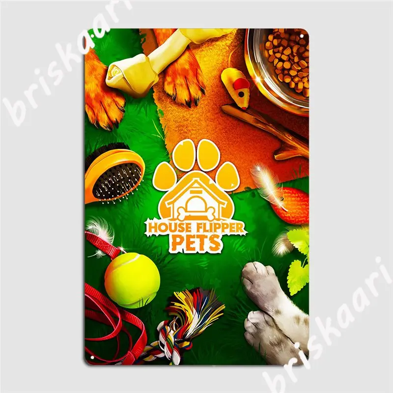 House Flipper Pets Targa In Metallo Poster Club Decorazioni Murali Personalizzate Club Bar Targa In Metallo Poster