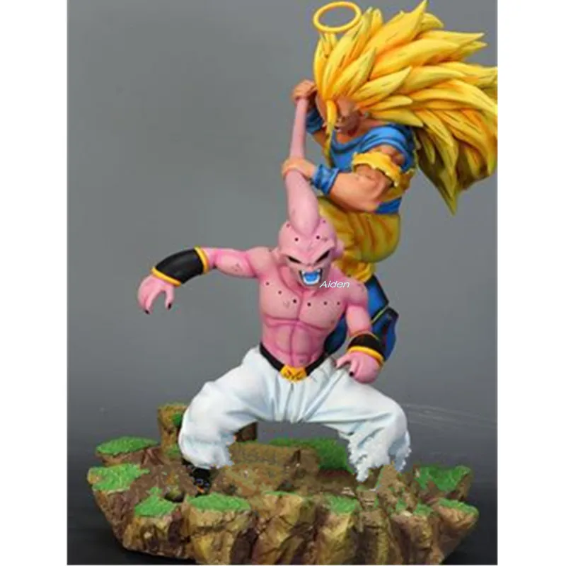 1" Dragon Ball Z статуя Супер Saiyan бюст Сон Гоку против Majin Buu полноразмерный портрет 1/6 GK экшн-модель игрушечная коробка 30 см Z2798