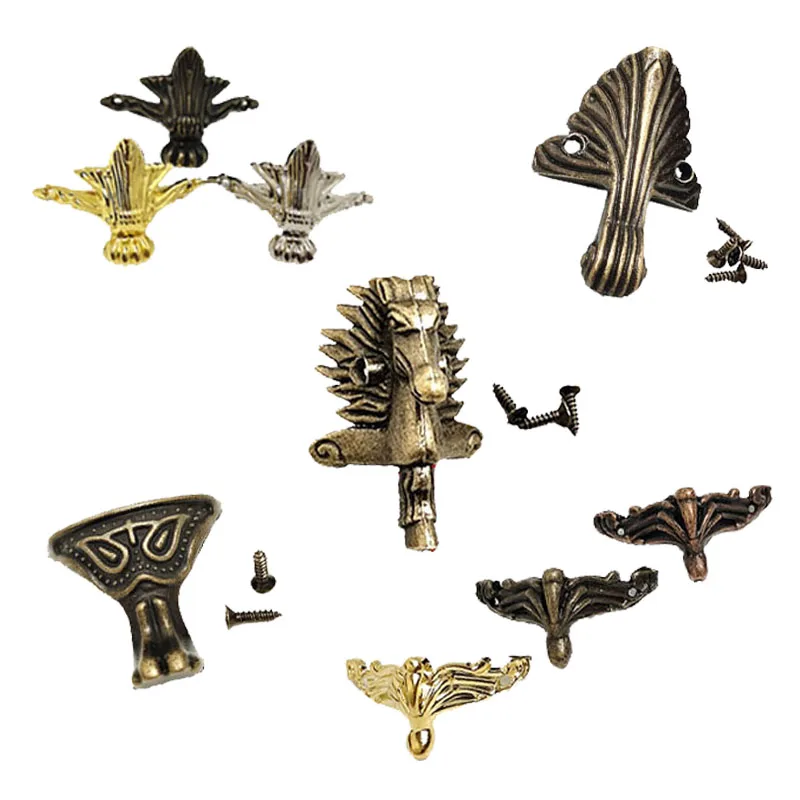 Angle Bracket 4PCS Metal Decorative For Jewelry Gift Wooden Box Feet Notebook Menus Photo Frame Furniture Foot