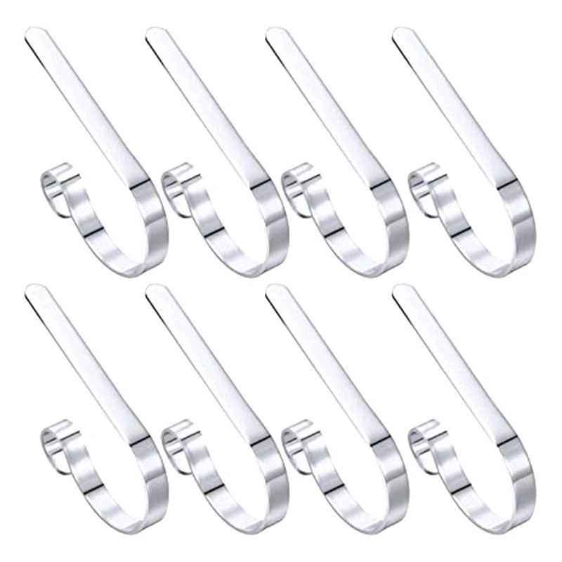 

HLZS-Christmas Stocking Holders Hooks Fireplace Mantel Hangers Metal Hanging Hanger Clips for Christmas Party Decoration Supplie
