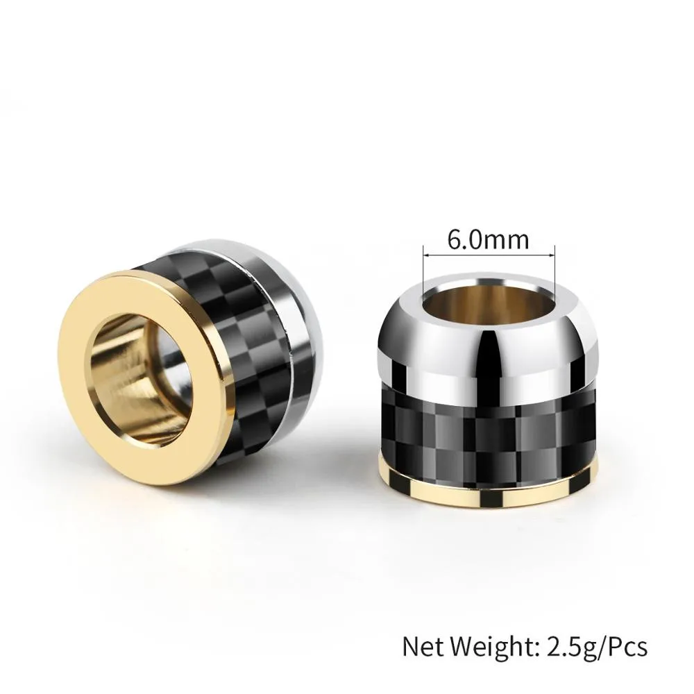 5set Headphone Jack Splitter 6 0mm To 5 0mm Y Splitter Audio Adapter Slider Carbon Fiber HIFI Earphone Wire Connector