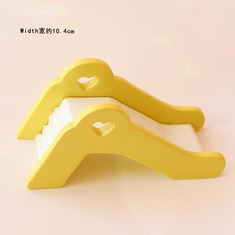 Yellow Slide Медведь, кролик, лошадь, горка, украшение, топпер для торта, для детского душа, для дня рождения, вечеринки, свадьбы, принадлежности для выпечки, детская звезда, десерт, подарки для любви - Цвет: Yellow Slide