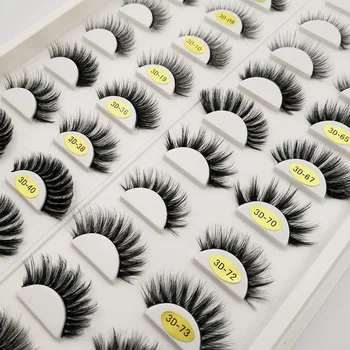 

20 Pairs Synthetic Hair Flase Eyelashes Reusable Thick Eye Lashes Women Eye Makeup Tools Handmade 3D Natural Fake Eyelashes