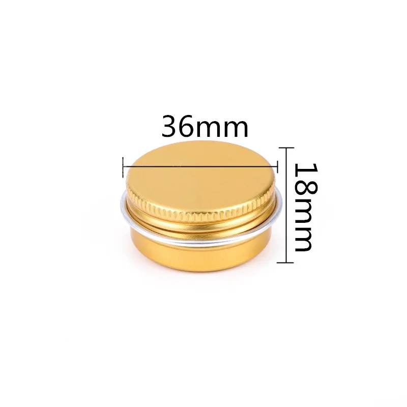 

10ML Aluminum Cream Box Wholesale Hand Cream Tin Essential Balm Box Jewelry Pot Handmade Soap Gold Threaded Aluminum Box