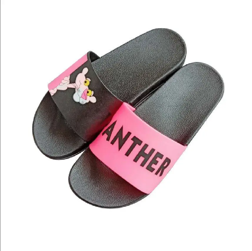 

Cartoon Slippers Women Slippers Pink Panther Home Slippers Summer Sandals Slides Women Shoes Flip Flops Sandalias Mujer Beach