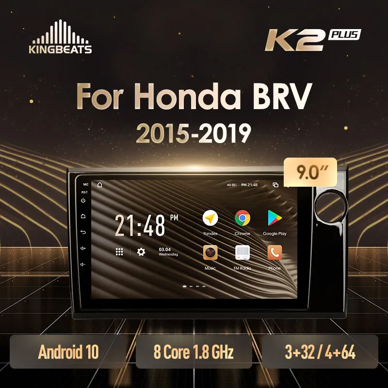 KingBeats штатное головное устройство For Honda BRV 2015 2019 Right hand driver GPS Android 10 автомагнитола