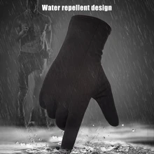 Всепогодные уличные перчатки с сенсорным экраном, флисовые ветрозащитные Нескользящие теплые зимние спортивные перчатки FOU99