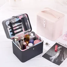 Cosmetic Case Double-Layer Partition Tattoo Embroidery Manicure Tool Storage Box Portable Cosmetics Refrigerator
