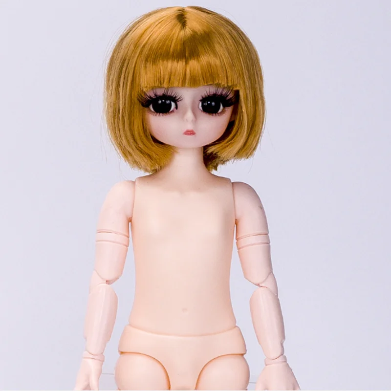 

28cm12 Inch 22 Movable Joints 1/6 BJD Exquisite 4D Real Eyelashes Naked Doll Body Plastic Fashion Toy Girl Christmas Gift DIY
