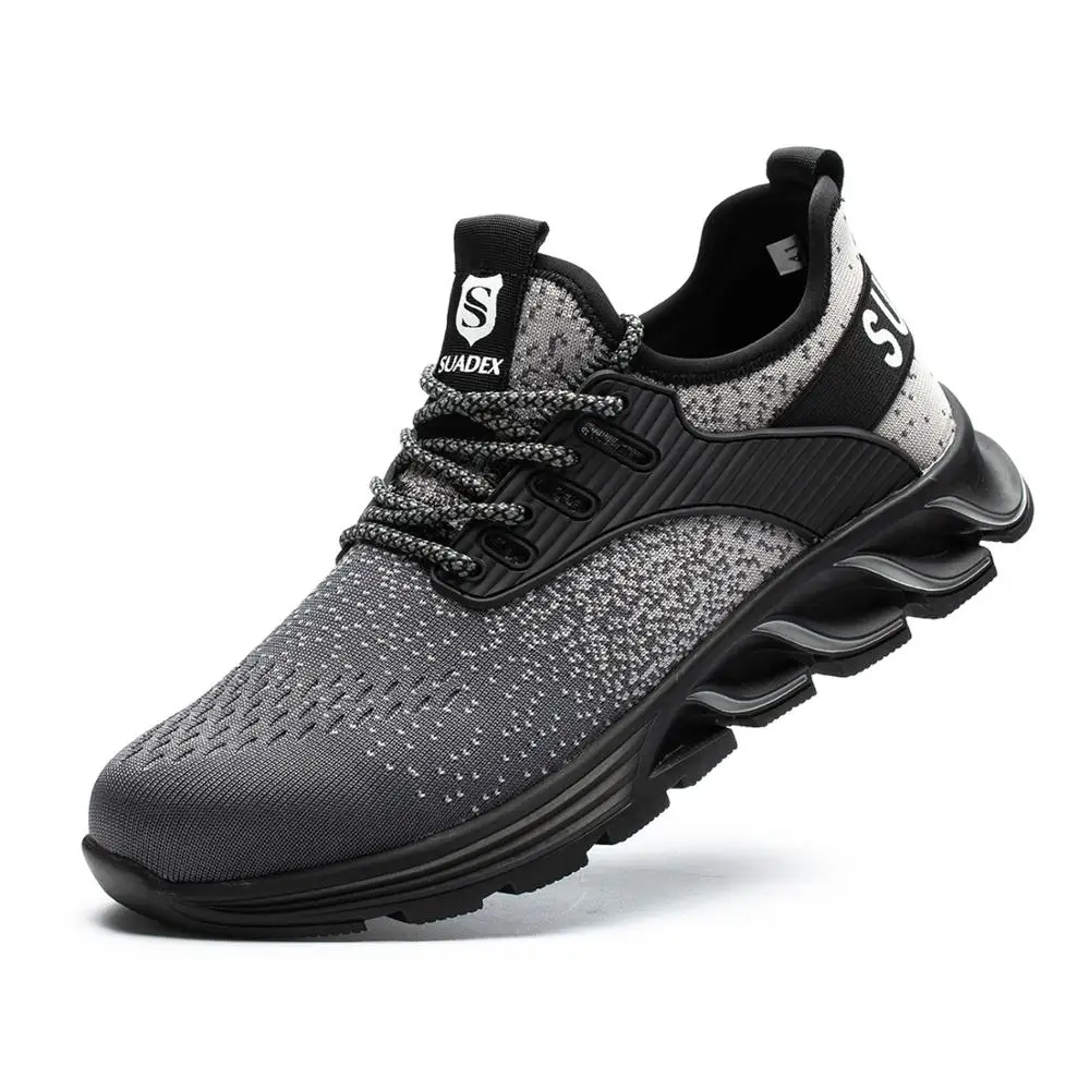 ตัวเลือกสินค้า SUADEX ผู้ชายผู้หญิงรองเท้าเพื่อความปลอดภัย Steel Toe รองเท้า Anti-Smashing รองเท้าน้ำหนักเบา Breathable คอมโพสิต Toe Men EUR ขนาด37-48