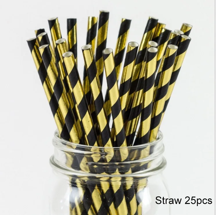 

25pcs Foil Gold Rose Gold Silver Paper Straws Wedding Favors Star Drinking Straws Birthday Party Decoration Kids Party Supplies