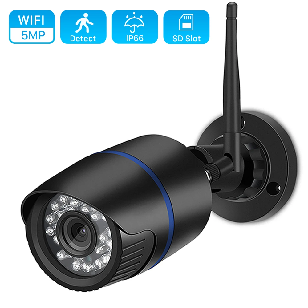

5MP Wifi Camera Outdoor 2MP Bullet Waterproof Outdoor ONVIF Wired Wireless IP Camera Night Vision Audio Record Email Alert iCSee