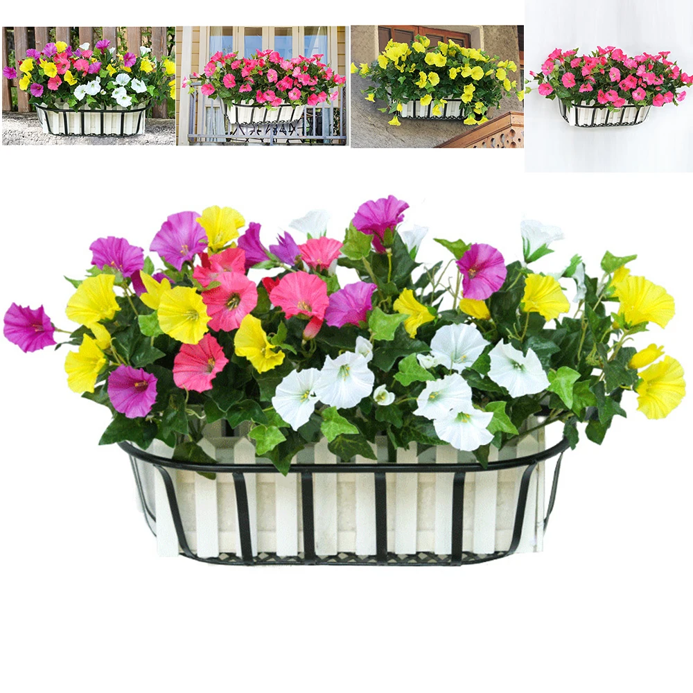 Beautiful Artificial Morning Glory Flower Bunch Indoor Outdoor Use 35CM 10 Heads 