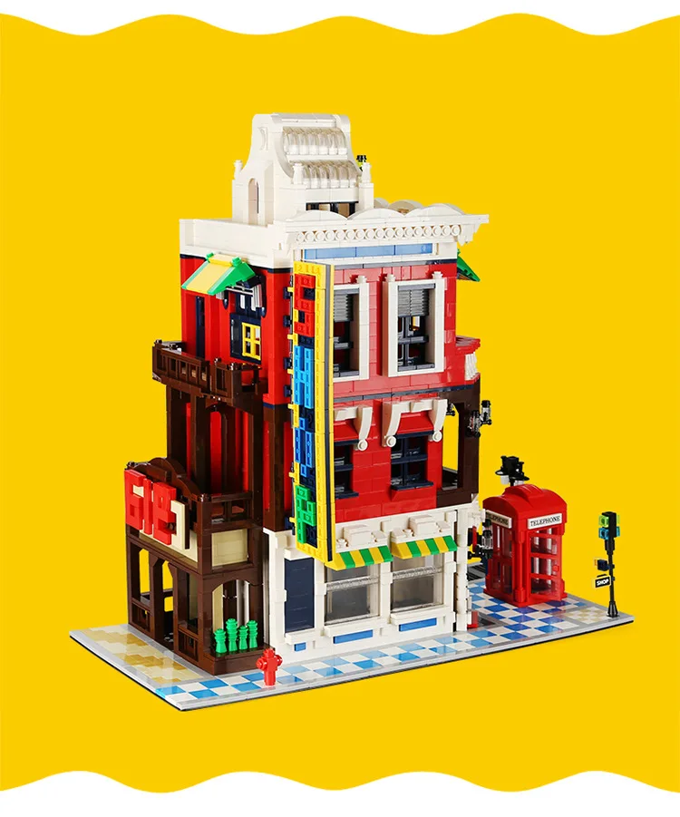 

2332 Pcs building blocks Small particle building blocks Boy and girl educational toys Street view villa building blocks