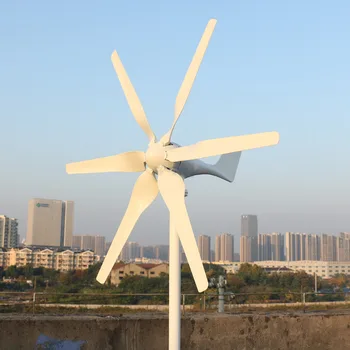 

Low Sart-up Wind Speed 12V 24V 48V Wind Turbine 6 Blades Generator MPPT Charge Controller 800w with PWM for Home Use