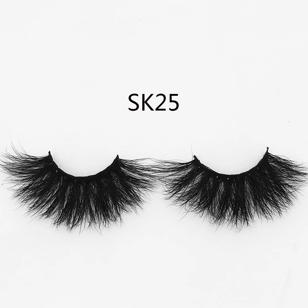 SK25 1 пара 20 мм 3D норковые накладные ресницы Роскошные крест-накрест норковые ресницы накладные ресницы ручной работы драматические ресницы инструменты для макияжа - Цвет: SK25