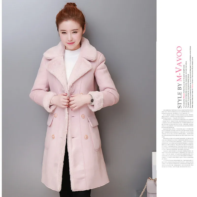 2023 Winter Fashion Double-faced Fur Coats for Ladies Korean Style Elegant Slim Wool Coats