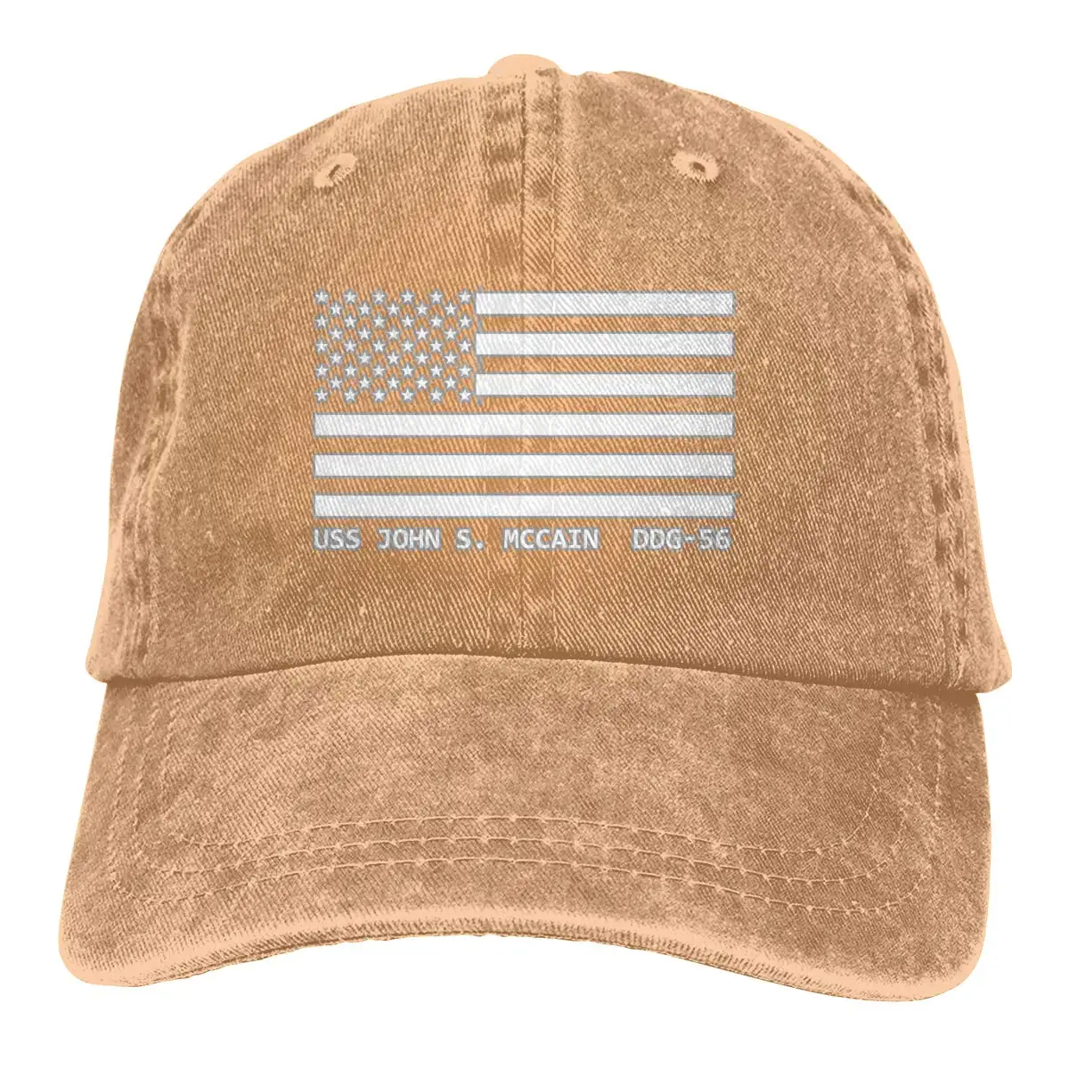 Унисекс DDG-56 USS John S. McCain выбеленная бейсболка винтажная Регулируемая шляпа для папы