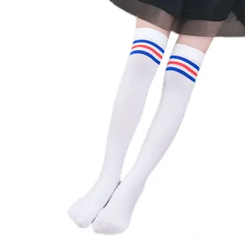 

Kids Girls Autumn Long Tube Socks Bright Sweet Candy Color Child Princess Thigh High School Student Over Knee Hosiery
