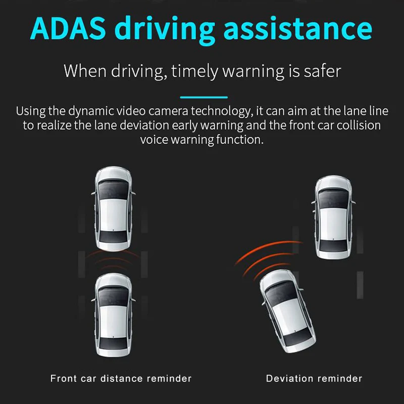 Мини видеорегистратор с USB 1080P Автомобильный ADAS автомобильная цифровая