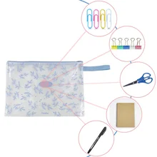 10 Pcs A4 Size Plastic Zip Document Filing Folder Bag Storage Pouch