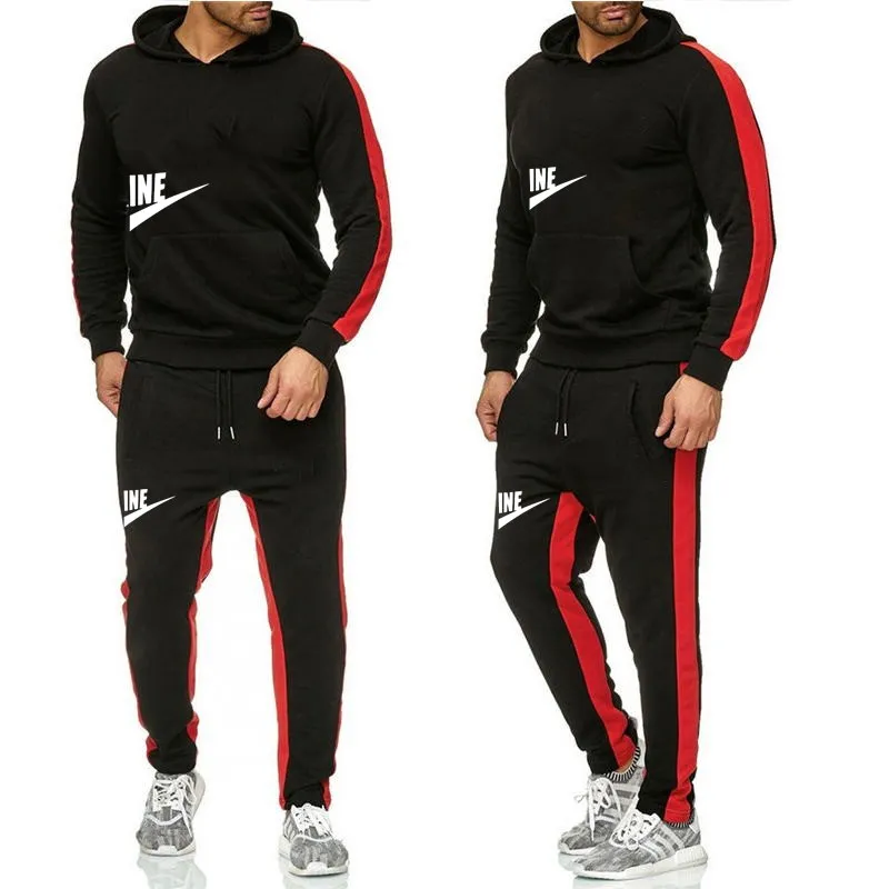 

The New Men's hoodie sports suit cotton polyester drawstring sportswear trend fashion Autumn And Winter pullover suit