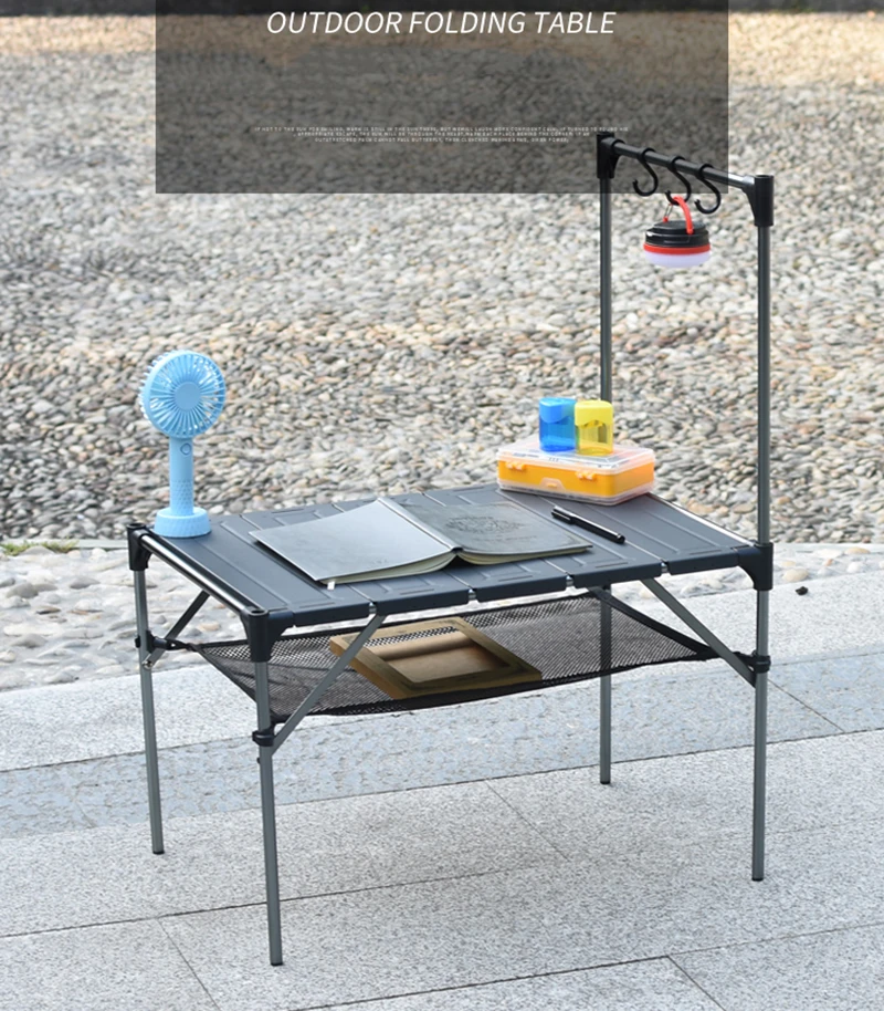 Camping Table Outdoor Folding Barbecue Table Stitched Assembled Aluminum Plate Table Ultra Light Stall Table Picnic Table