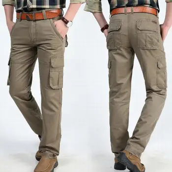 

Men Cargo Pants Casual Men Multi-Pocket Combat Cotton Trousers Army Casual pants XL four seasons outdoor military pants