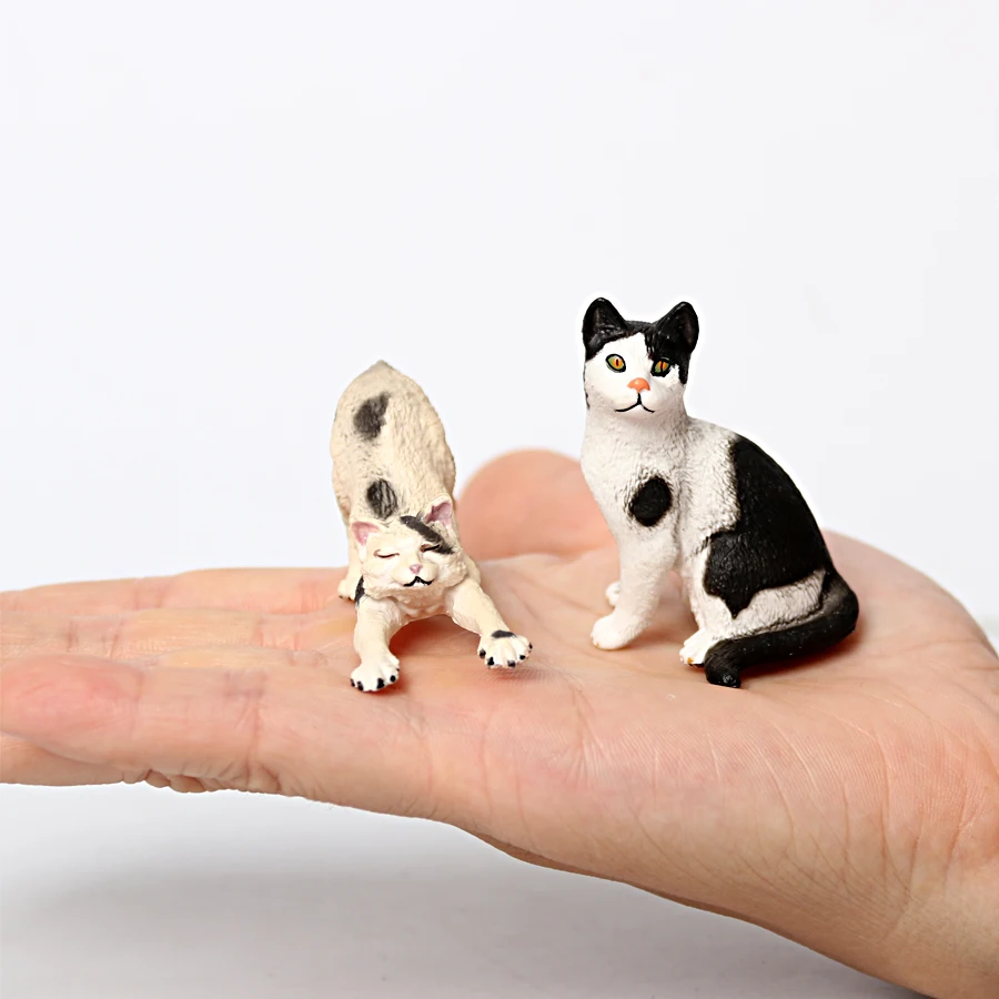 Realistic Miniature Farm Cat Figurines - Educational Animal Model Toy Set for Decoration, Parties and Playtime image 3