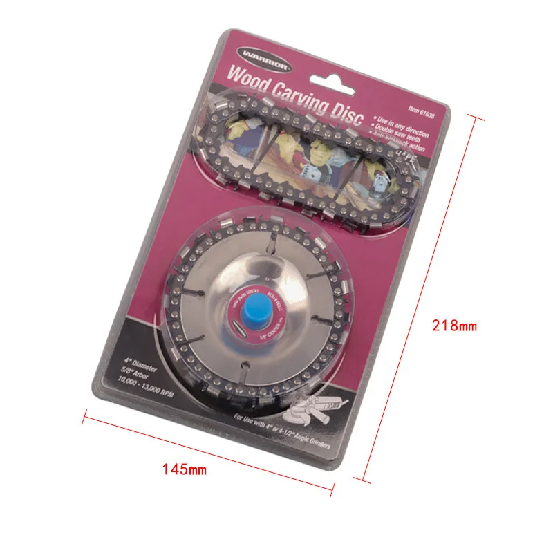 4 Inch Grinder Disc and Chain 22 Tooth Fine Abrasive Cut Chain For 100/115 Angle Grinder