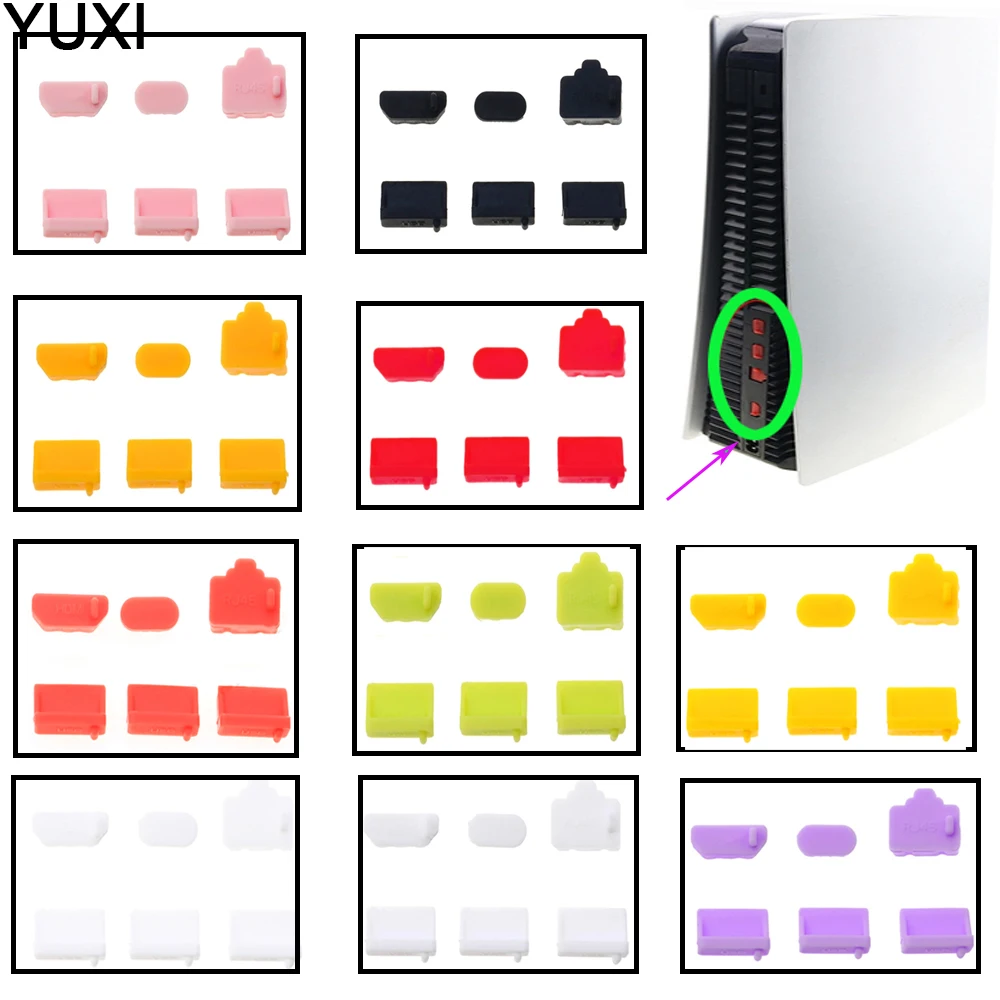 Комплект силиконовых пылезащитных заглушек YUXI 10 цветов USB RJ45 HDMI совместимый