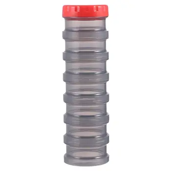 

1pcs Creative 7 Grids Pill Box Portable Albumen Powder Pill Storage Box Kitchen Storage Bottle