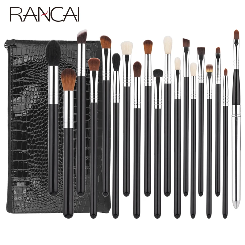 

RANCAI Makeup Brushes Set 19pcs Foundation Powder Eyeshadow Contour Concealer Cosmetic Make up Brush With Bag Free Shipping