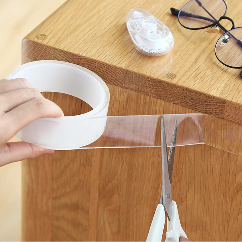 1M/3M/5M Nano Magic Tape Double Sided Transparent NoTrace Reusable Waterproof Adhesive Cleanable Home gekkotape | Обустройство дома