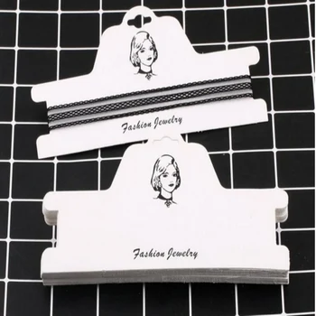 

100pcs Jewelry Necklace Kraft Display Card Package Hanging Cards