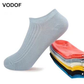 

VODOF Fashion Solid Bamboo Sock Summer Autumn 5 Colors Quality Fitted Mesh Design Invisible Boat Socks For Women