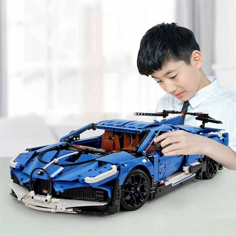 20086 Technic Car Series 42083 синяя скоростная Гоночная машина, модель автомобиля, детские рождественские игрушки, подарки, строительные блоки, кирпичи 13125