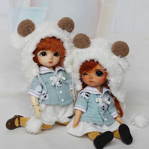 Кукла Bjd 4 шт. одежда милая овечка плюшевый костюм Овечья шапка baa для 1/8 Lati-Y/hoala/imda 2
